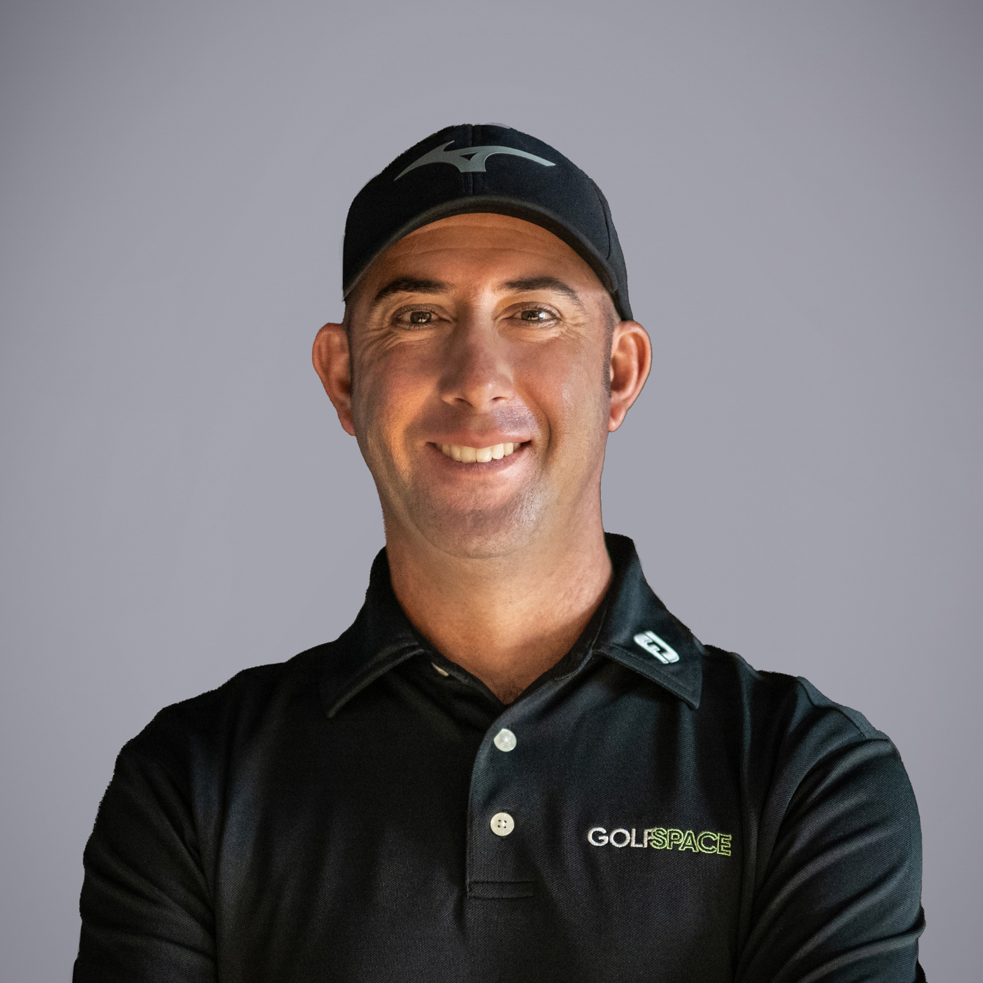 Charles Kares, PGA Professional, in a GolfSpace polo.